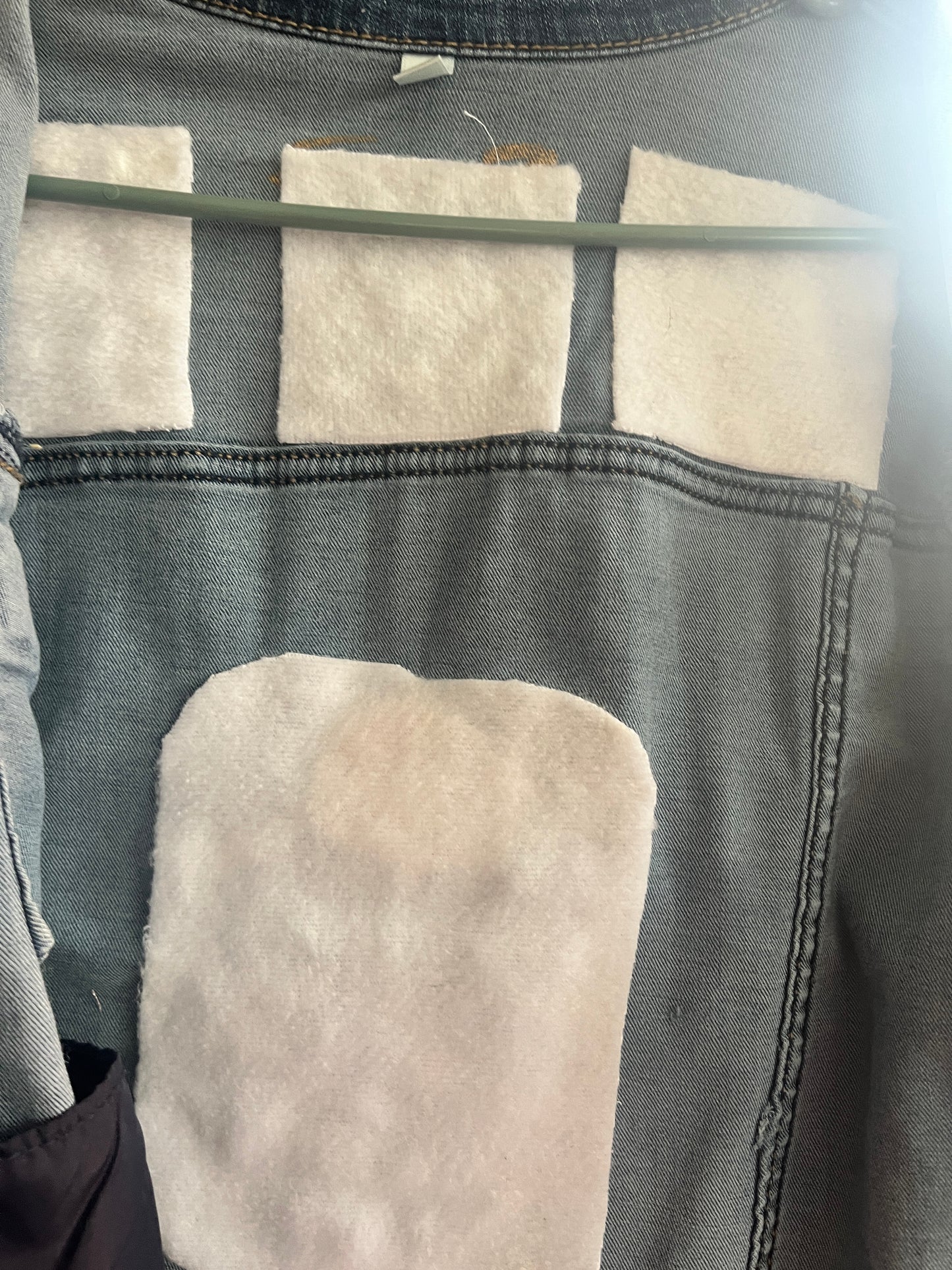 Seven-7 Denim Jacket with Embroidered Sunset Waterfall