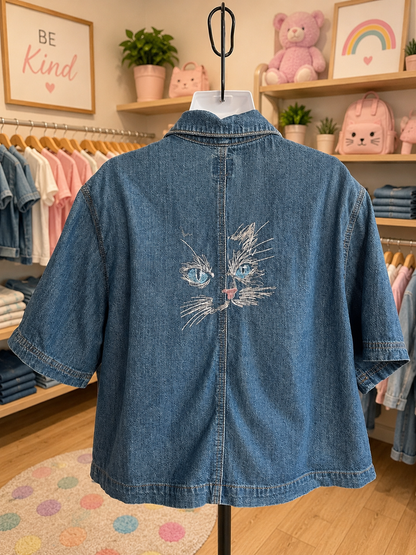 Lee Workwear Denim Shirt - Cat Face