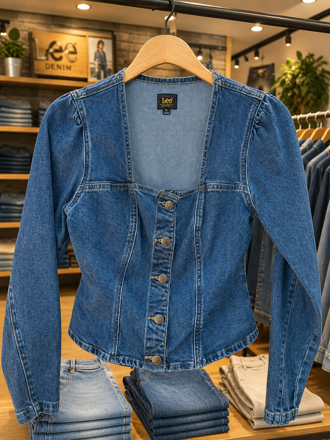 Lee Denim Shirt -Floral Cat