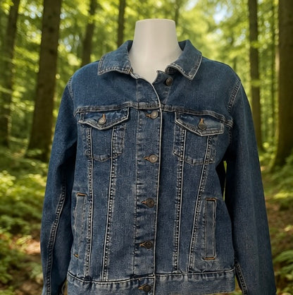 Embroidered Denim Jacket - Hummingbird