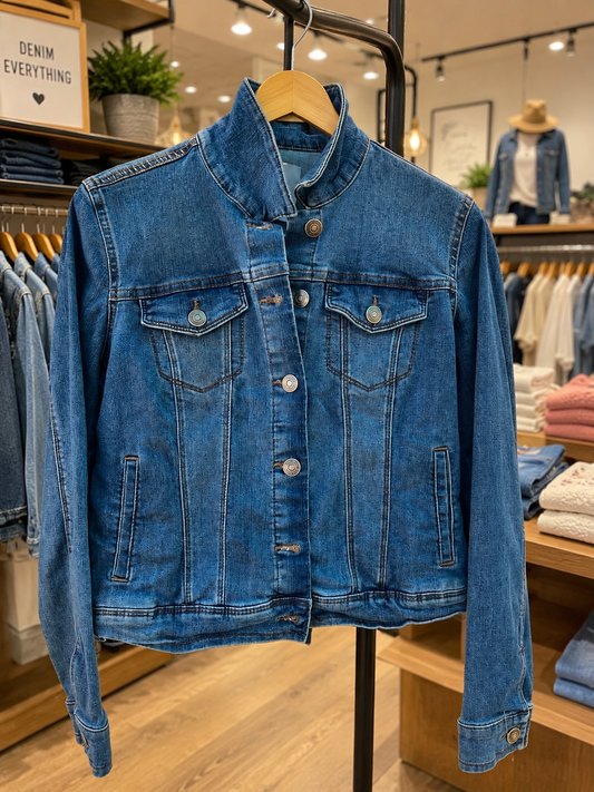 Nine West Denim Jacket with Woman/Horse Silouette