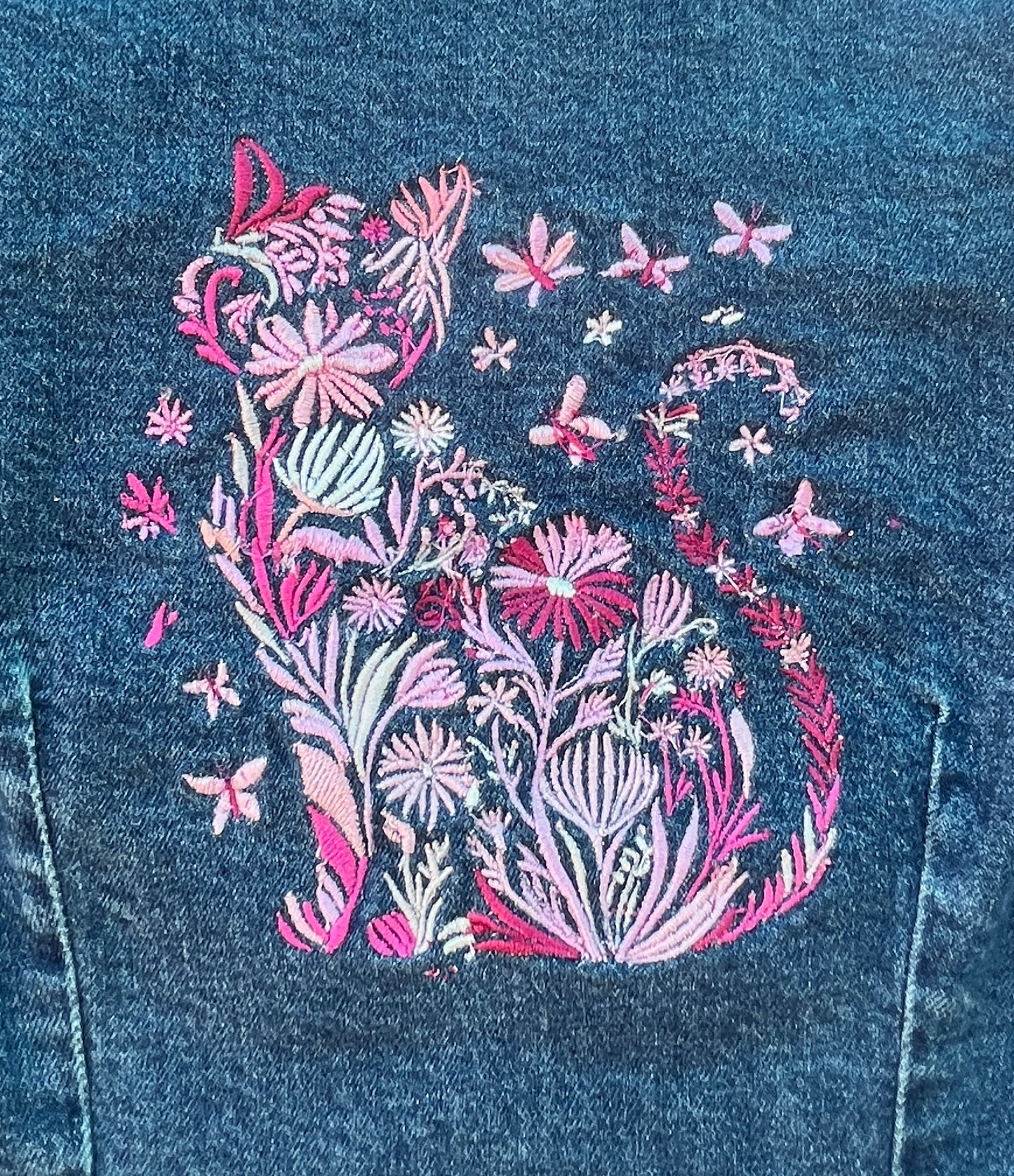 Lee Denim Shirt -Floral Cat