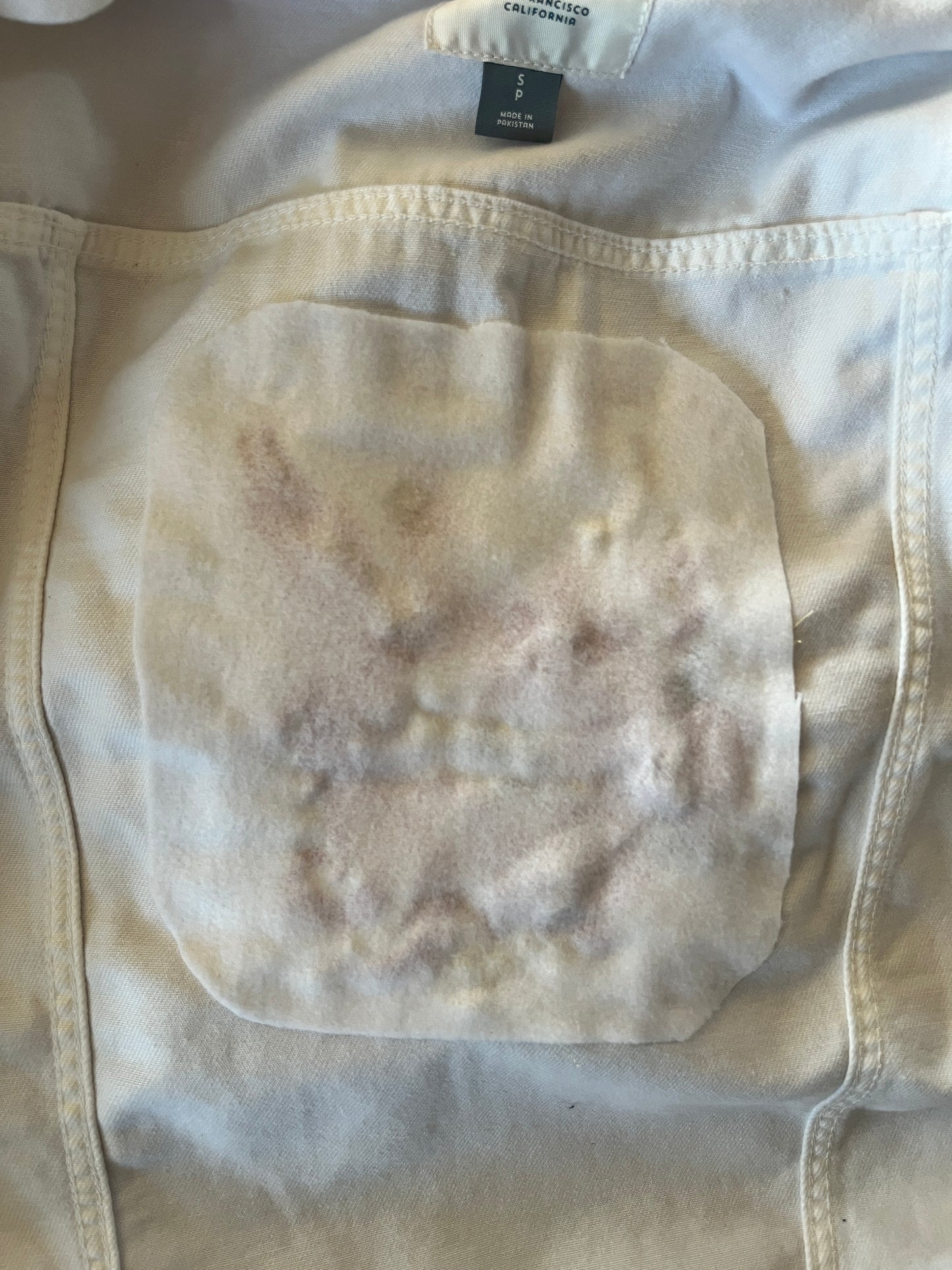 Old Navy White Denim Jacket with Phoenix