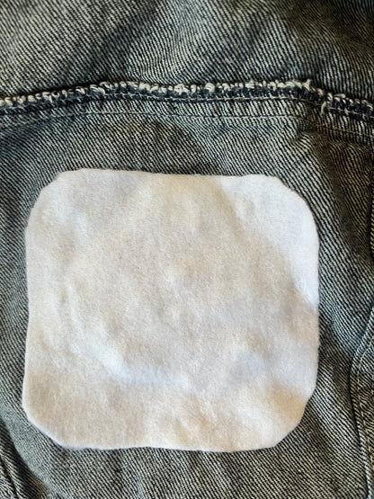 Calvin Klein Hooded Denim Jacket - Embroidered Kitten