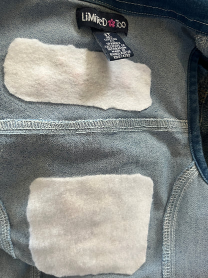 Limited Too Denim Vest with 2 Cat Designs